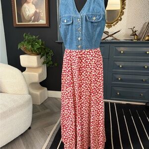 Vintage Carol Anderson Floral Maxi Dress